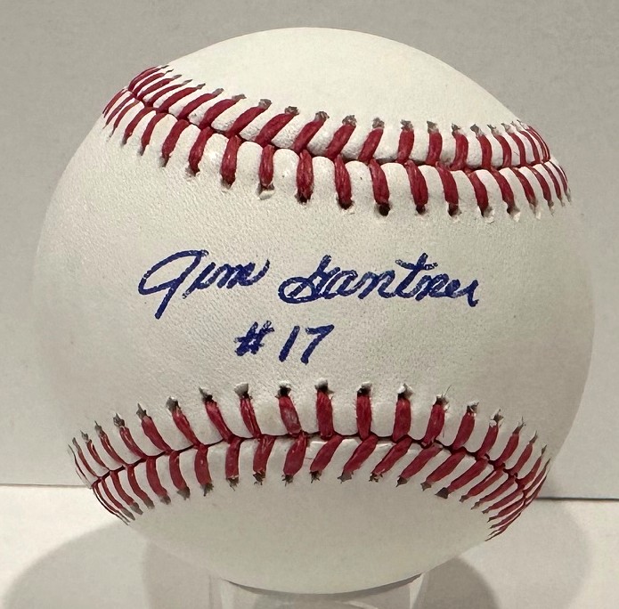 JIM GANTNER SIGNED OFFICIAL MLB BASEBALL - BREWERS - BAS