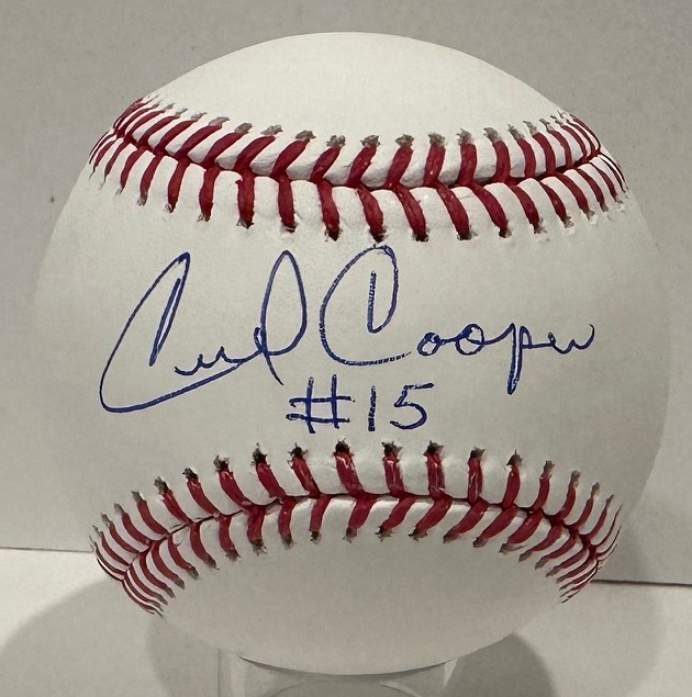 CECIL COOPER SIGNED OFFICIAL MLB BASEBALL - BREWERS - BAS