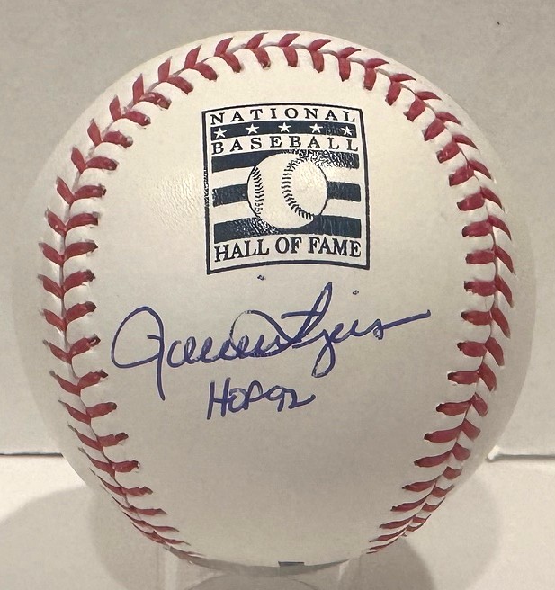 ROLLIE FINGERS SIGNED OFFICIAL MLB HOF LOGO BASEBALL W/ HOF - BREWERS - BAS