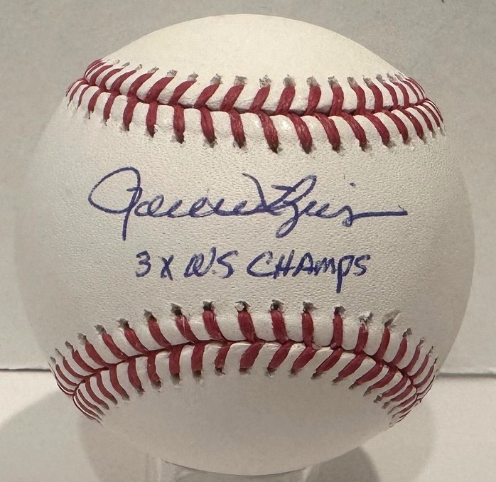 ROLLIE FINGERS SIGNED OFFICIAL MLB BASEBALL W/ 3 X WS CHAMPS - ATHLETICS - BAS