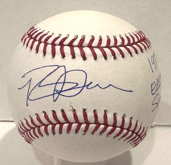 ROB DEER SIGNED OFFICIAL MLB BASEBALL W/ 1987 EASTER HR - BREWERS - BAS
