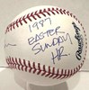 ROB DEER SIGNED OFFICIAL MLB BASEBALL W/ 1987 EASTER HR - BREWERS - BAS