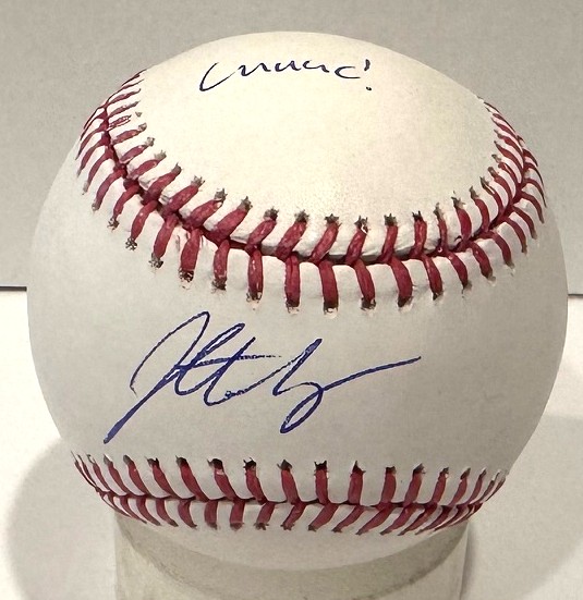 JONATHAN LUCROY SIGNED OFFICIAL MLB BASEBALL W/ "LUUUC" - BREWERS - JSA