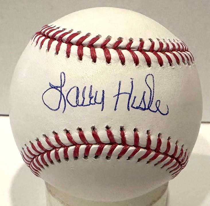 LARRY HISLE SIGNED OFFICIAL MLB BASEBALL - BREWERS - JSA