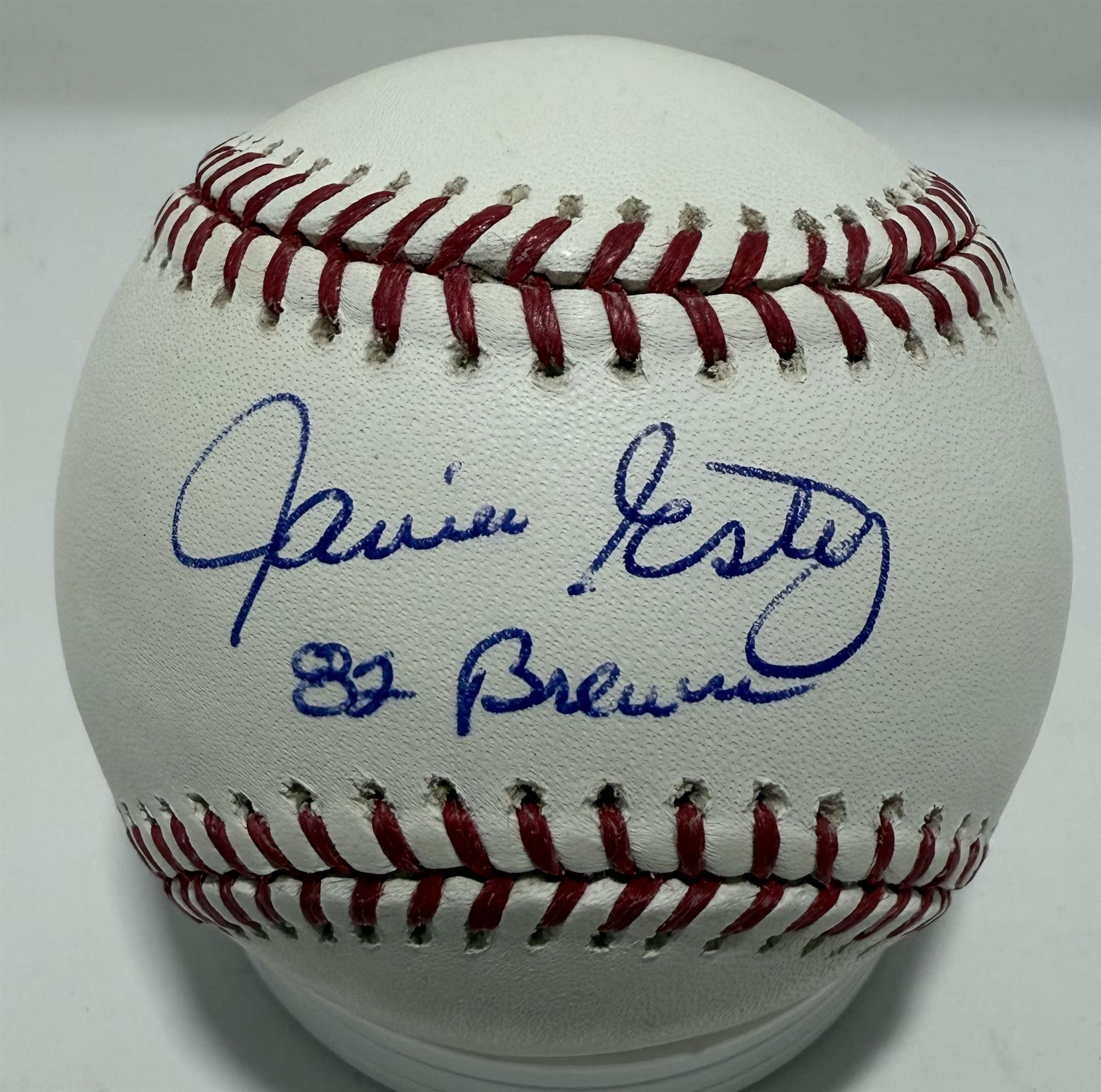 JAMIE EASTERLY SIGNED MLB BASEBALL W/ '82 BREWERS