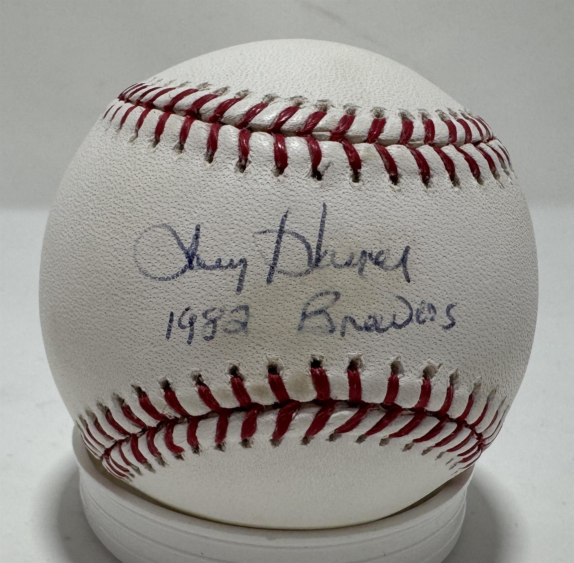 LARRY HANEY SIGNED OFFICIAL MAJOR LEAGUE BASEBALL W/ "1982 Brewers" - MILWAUKEE BREWERS