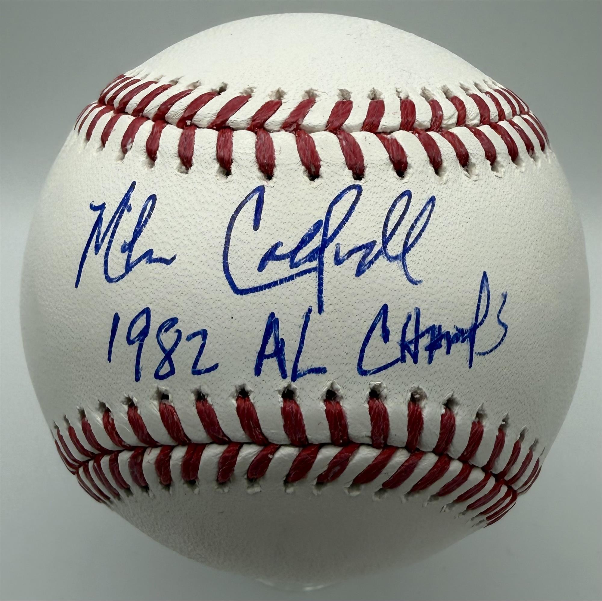 MIKE CALDWELL SIGNED OFFICIAL MLB BASEBALL W/ 1982 AL CHAMPS - MILWAUKEE BREWERS - BAS
