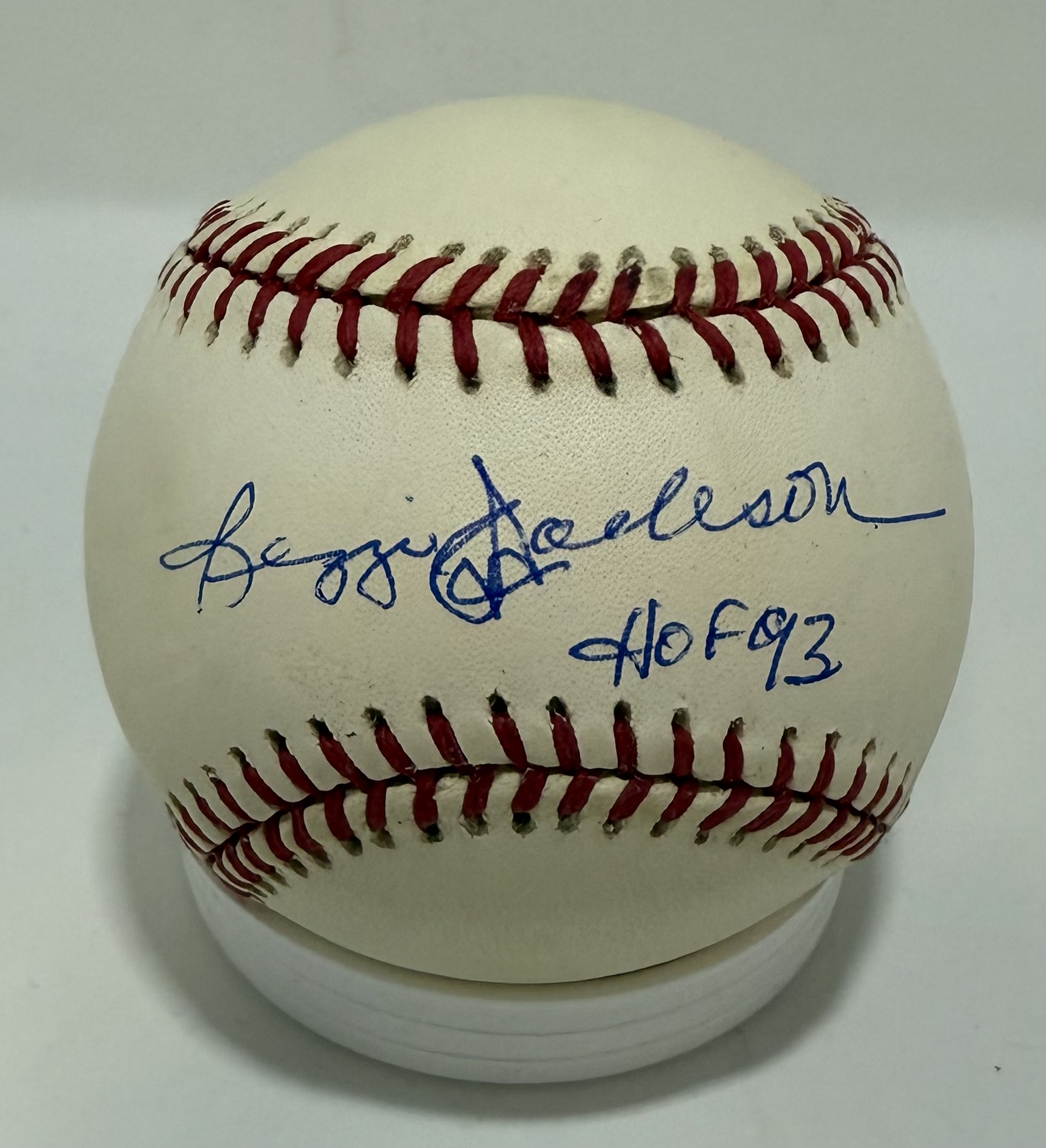REGGIE JACKSON SIGNED AL BASEBALL W/ "HOF 1993" - JSA