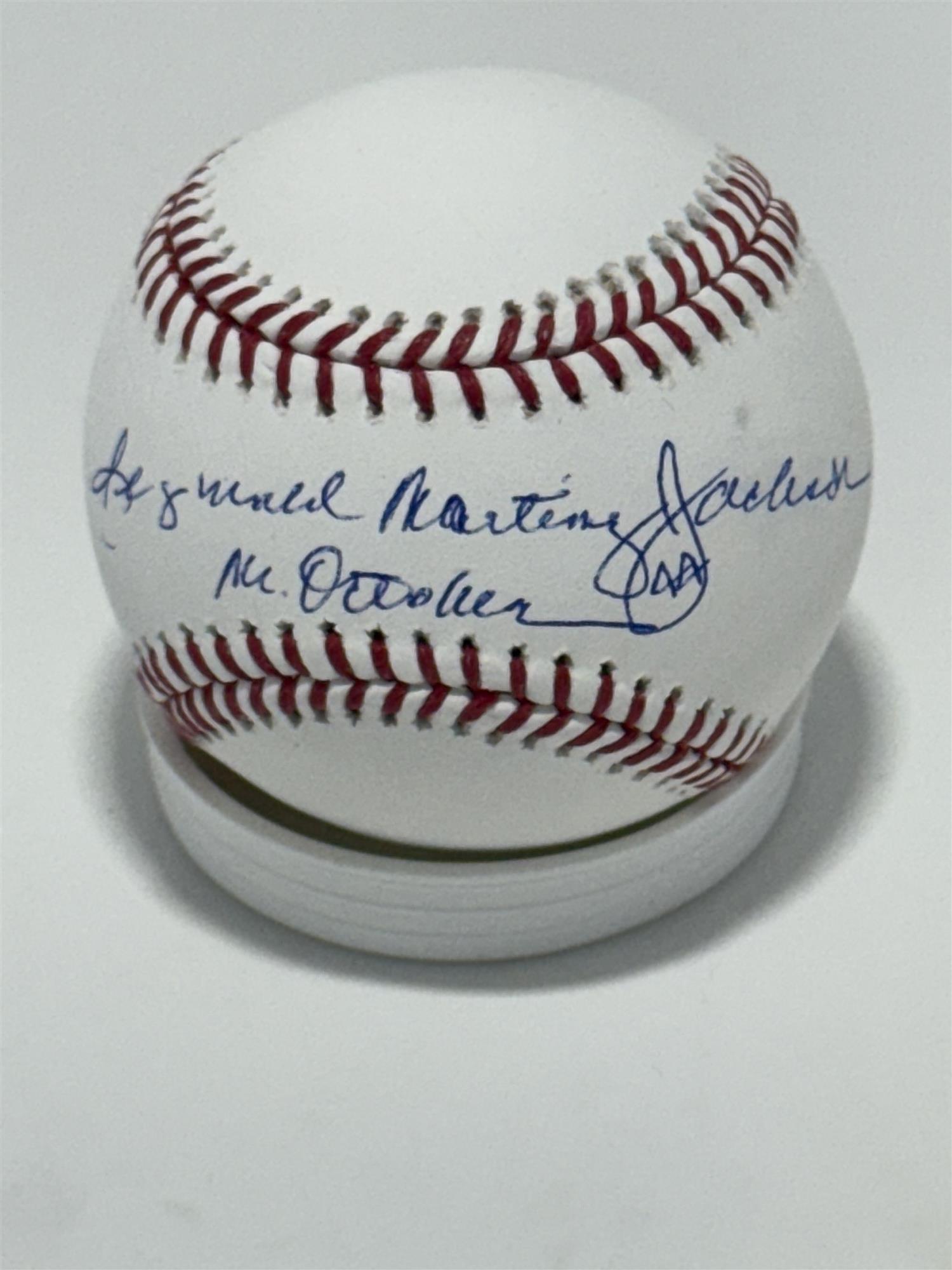 REGGIE JACKSON SIGNED MLB BASEBALL - FULL NAME W/ "MR. OCTOBER" - JSA