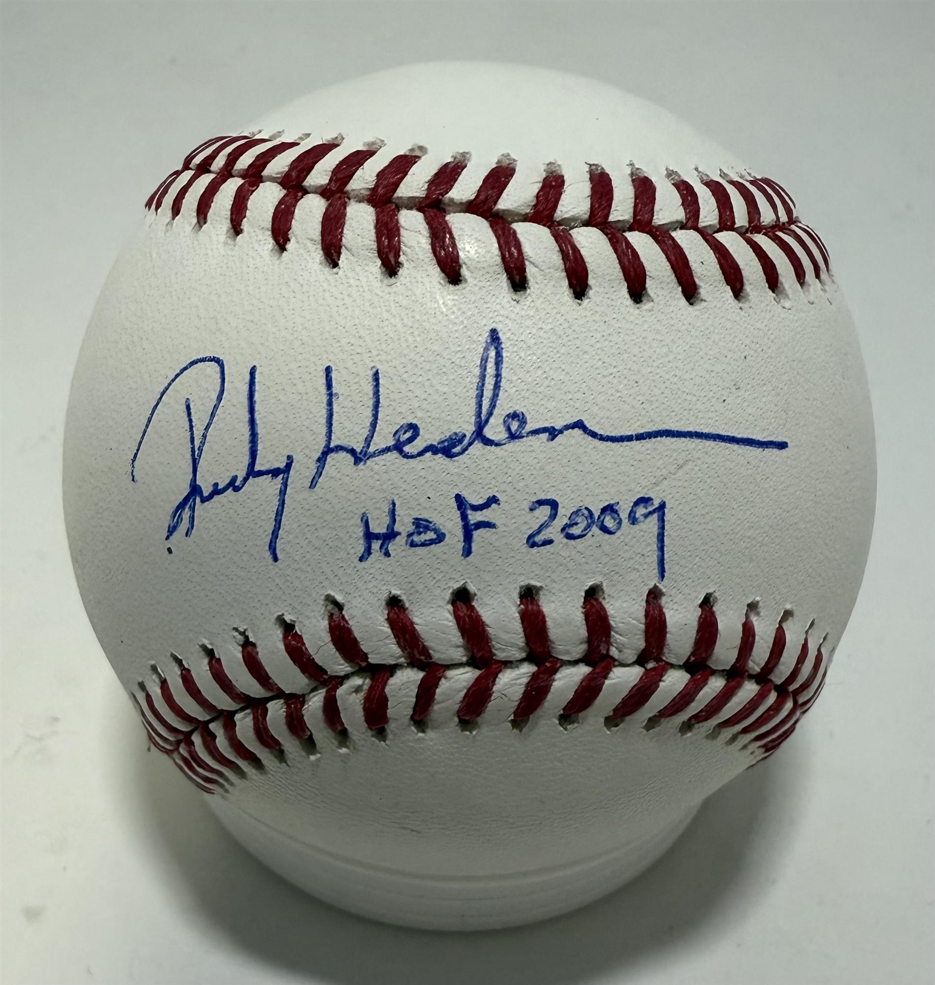 RICKEY HENDERSON SIGNED OFFICIAL MLB BASEBALL W/ HOF - ATHLETICS - JSA