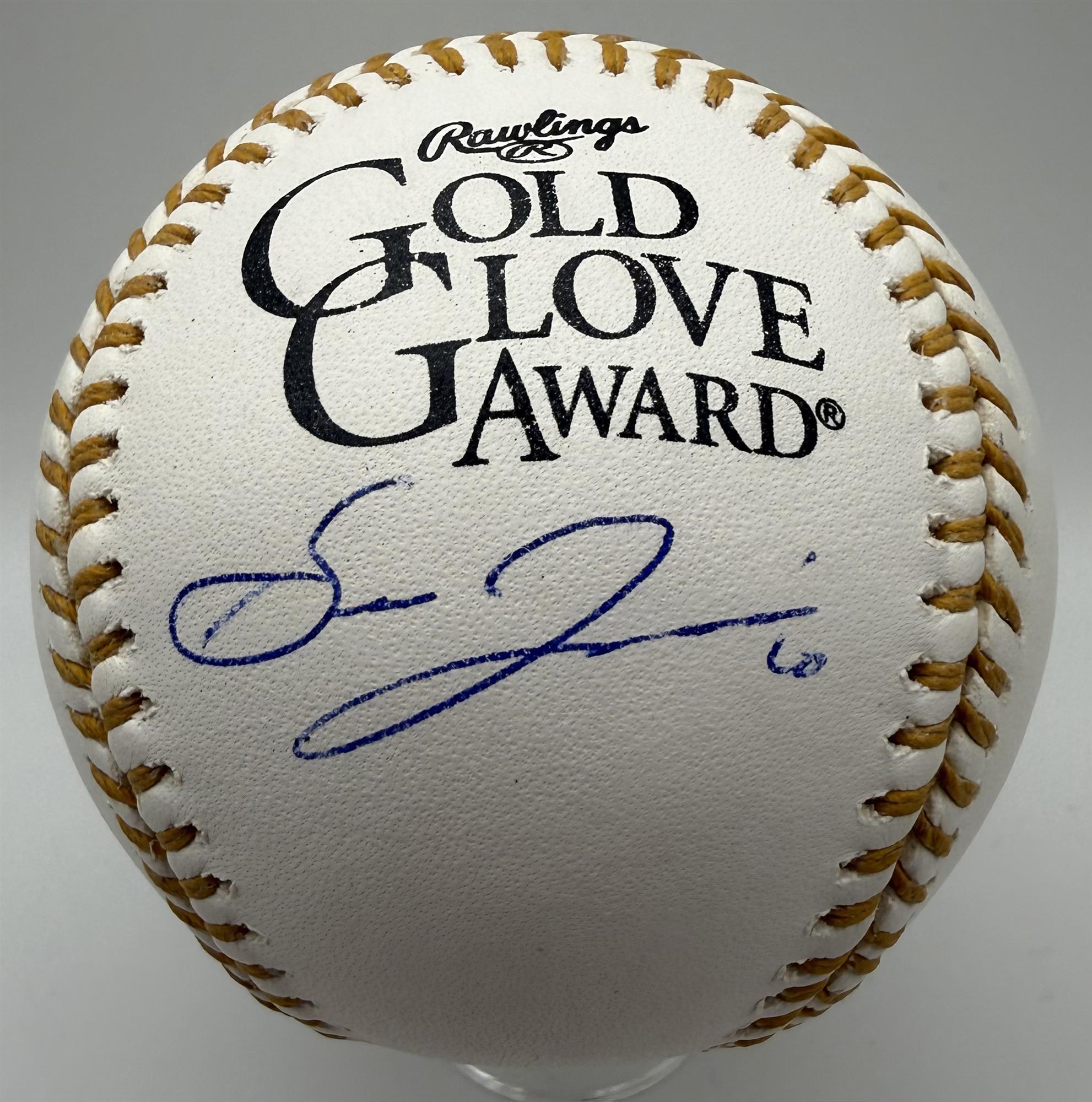 SAL FRELICK SIGNED OFFICIAL MLB GOLD GLOVE LOGO BASEBALL - MILWAUKEE BREWERS - BAS