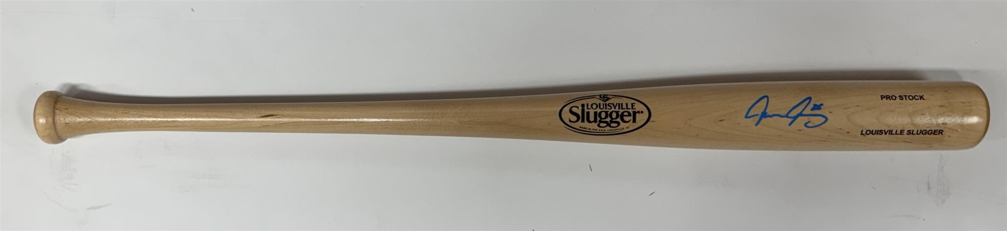 AARON ASHBY SIGNED LOUISVILLE SLUGGER BLONDE BAT - BECKETT