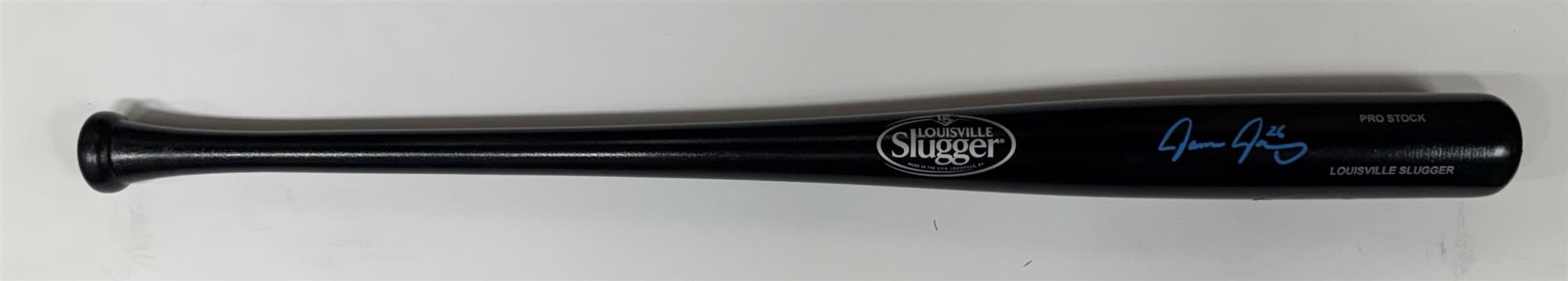 AARON ASHBY SIGNED LOUISVILLE SLUGGER BLACK BAT - BECKETT