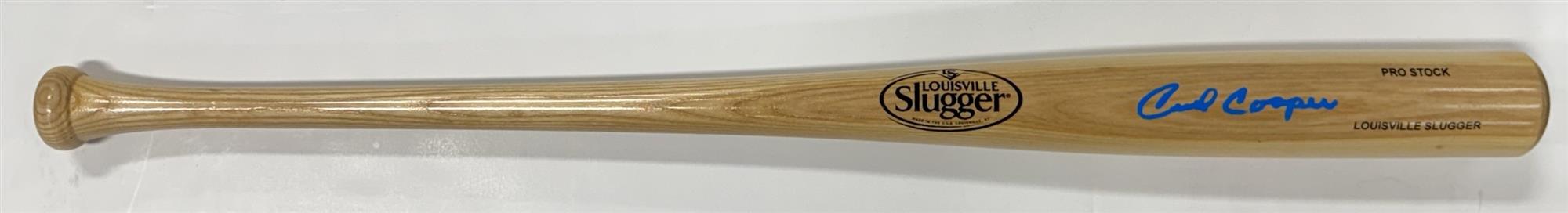 CECIL COOPER SIGNED LOUISVILLE SLUGGER BLONDE BAT - MILWAUKEE BREWERS - BECKETT