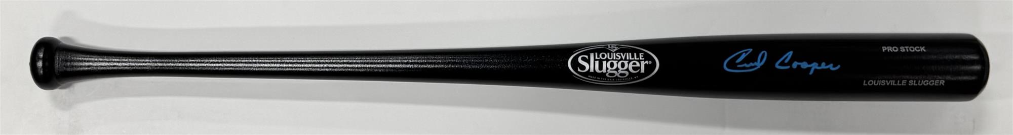 CECIL COOPER SIGNED LOUISVILLE SLUGGER BLACK BAT - MILWAUKEE BREWERS - BECKETT