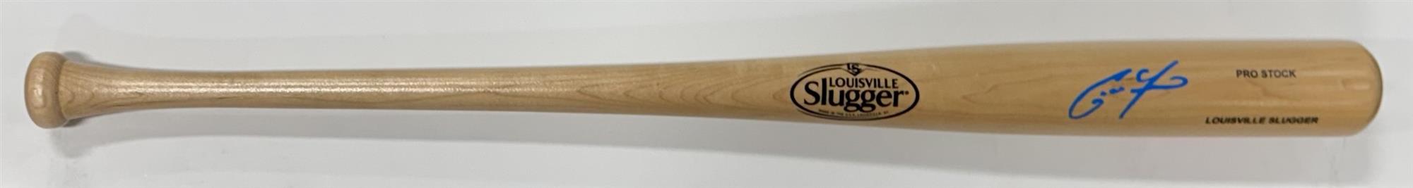 CHRISTIAN YELICH SIGNED LOUISVILLE SLUGGER BLONDE BAT - MILWAUKEE BREWERS - BECKETT