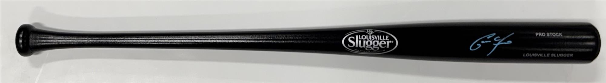 CHRISTIAN YELICH SIGNED LOUISVILLE SLUGGER BLACK BAT - MILWAUKEE BREWERS - BECKETT