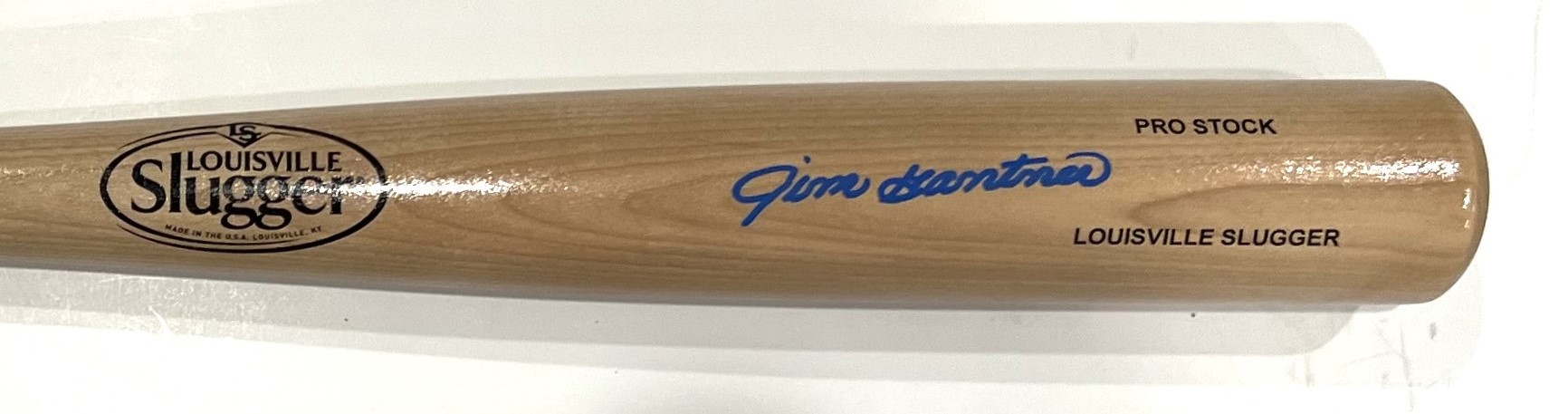 JIM GANTNER SIGNED LOUISVILLE SLUGGER BLONDE BAT - BREWERS - BECKETT