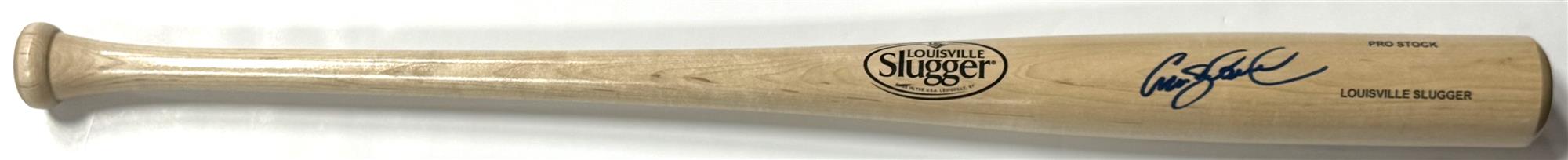 ROYALS GEORGE BRETT SIGNED LOUISVILLE SLUGGER BLONDE BAT W/ HOF - BAS