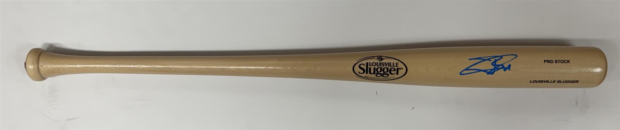 JACKSON CHOURIO SIGNED LOUISVILLE SLUGGER BLONDE BAT - FANATICS