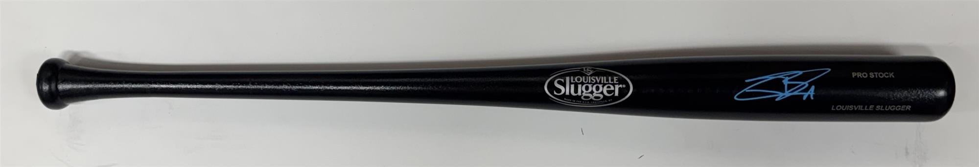 JACKSON CHOURIO SIGNED LOUISVILLE SLUGGER BLACK BAT - FANATICS