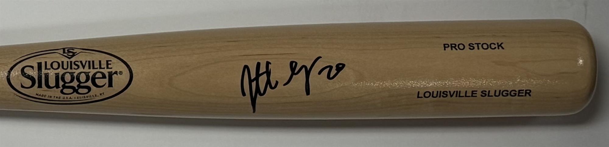 JONATHAN LUCROY SIGNED BLOND LOUISVILLE SLUGGER BAT - MILWAUKEE BREWERS - JSA