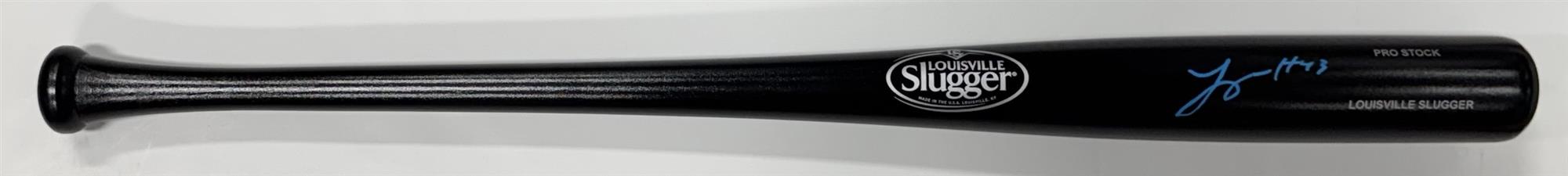 LOGAN HENDERSON SIGNED LOUISVILLE SLUGGER BLACK BAT - MILWAUKEE BREWERS - BECKETT