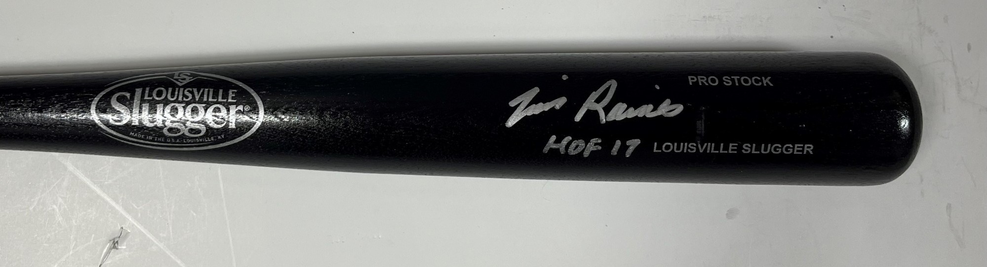 TIM RAINES SIGNED LOUISVILLE SLUGGER BLACK BAT W/ HOF 17 - Beckett