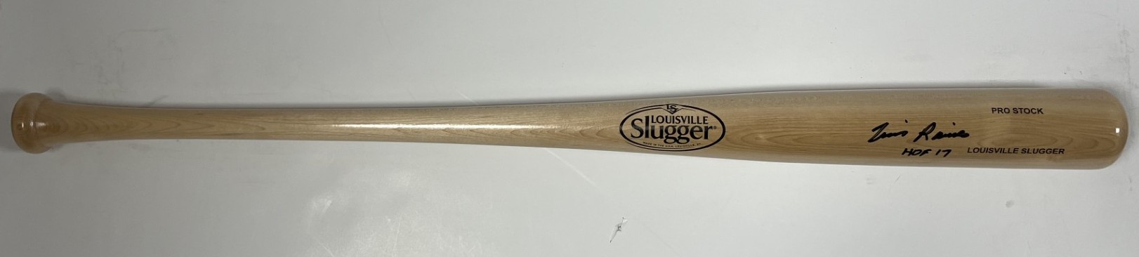 TIM RAINES SIGNED LOUISVILLE SLUGGER BLONDE BAT W/ HOF 17 - Beckett