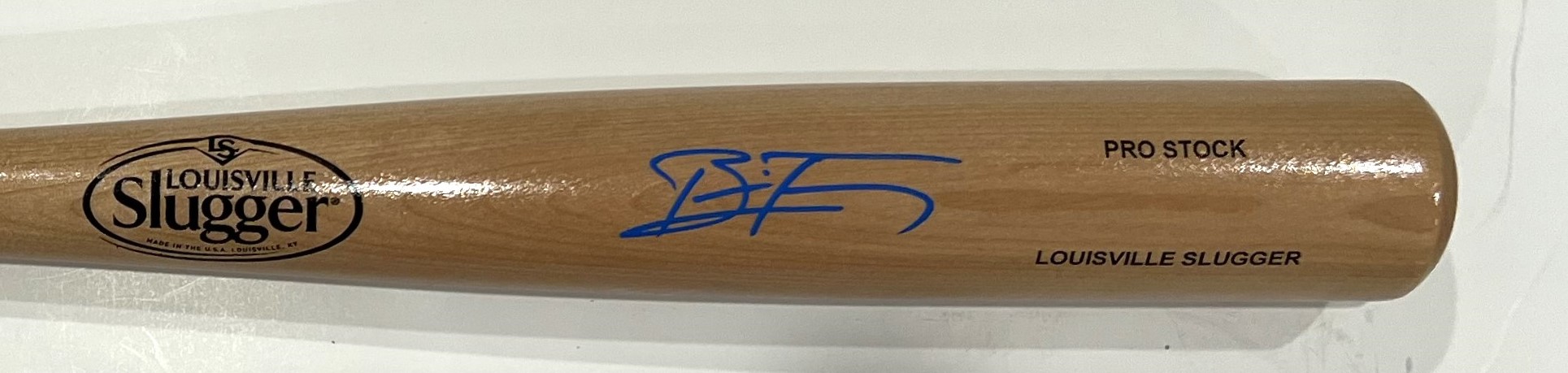 BRICE TURANG SIGNED LOUISVILLE SLUGGER BLONDE REPLICA BAT - BREWERS - BAS