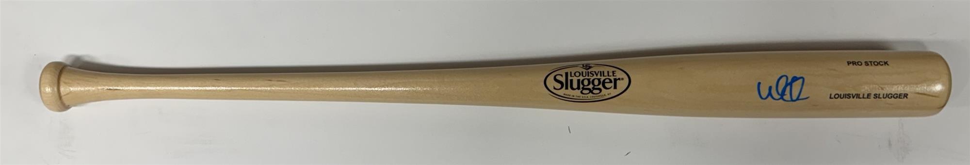 WILLIAM CONTRERAS SIGNED LOUISVILLE SLUGGER BLOND BAT - BREWERS - BECKETT