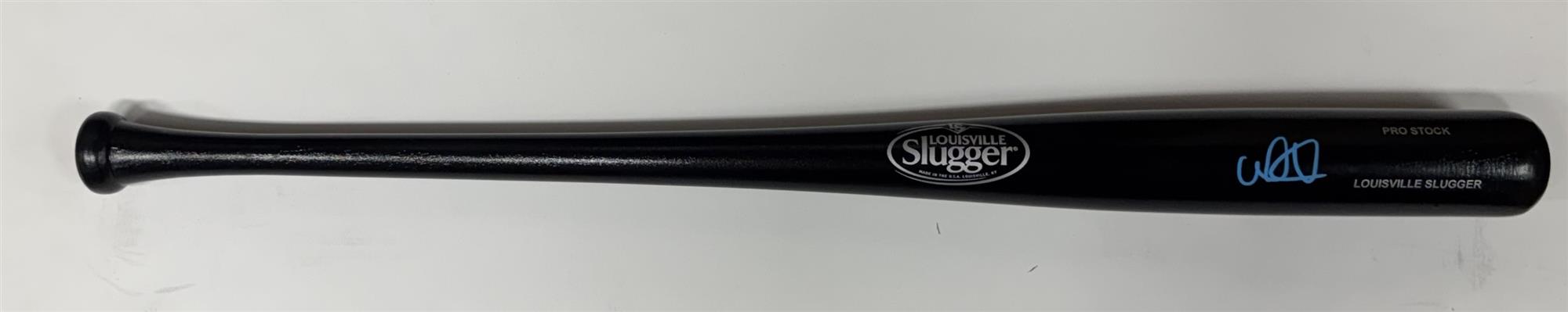 WILLIAM CONTRERAS SIGNED  LOUISVILLE SLUGGER BLACK BAT - BREWERS - BECKETT