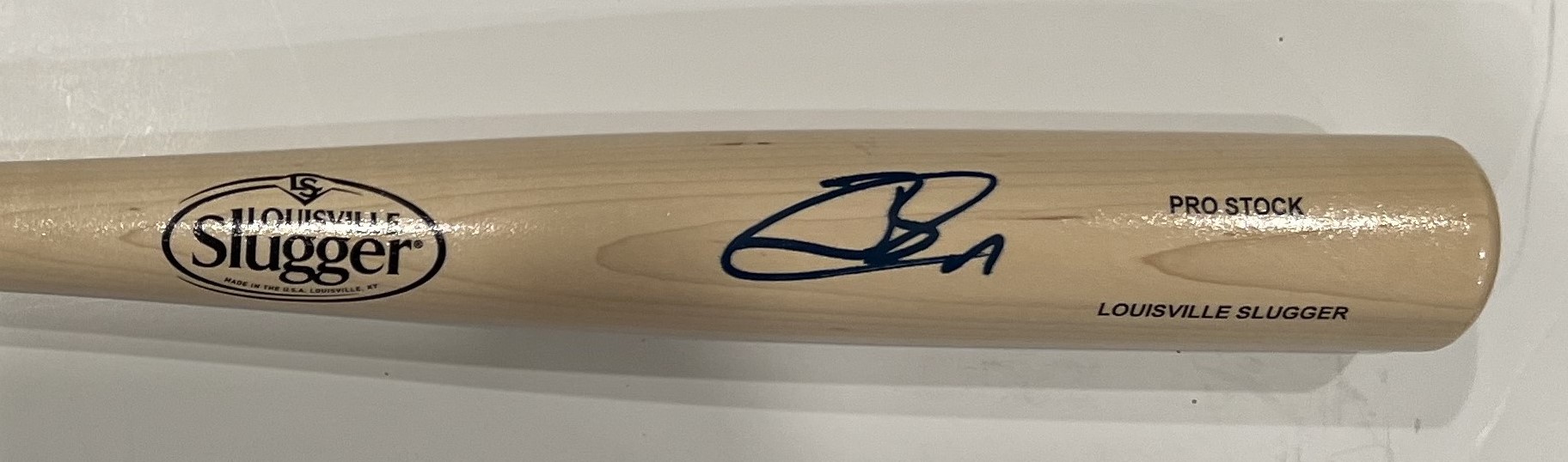JACKSON CHOURIO SIGNED LOUISVILLE SLUGGER BLONDE BAT - BREWERS - MLB AUTHENTICATION JACKSON CHOURIO SIGNED LOUISVILLE SLUGGER BLONDE BAT - BREWERS - MLB AUTHENTICATION