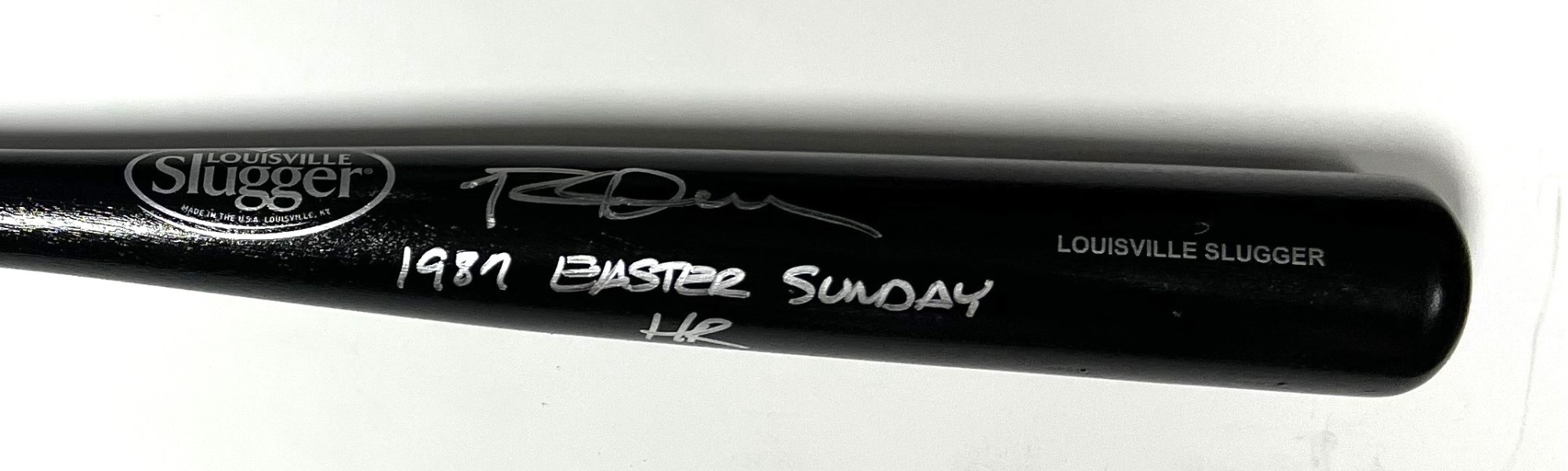ROB DEER SIGNED LOUISVILLE SLUGGER BLACK BAT W/ EASTER SUNDAY - BECKETT