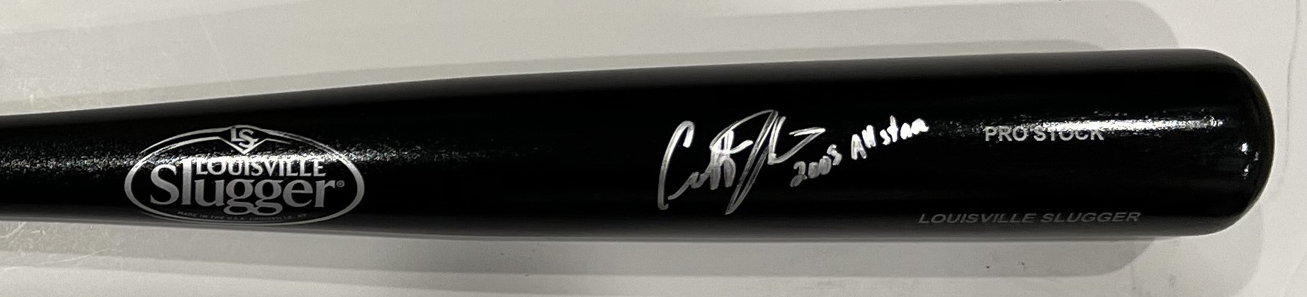 GEOFF JENKINS SIGNED  LOUISVILLE SLUGGER BLACK BAT W/ 2003 ALL STAR - BREWERS - BECKETT