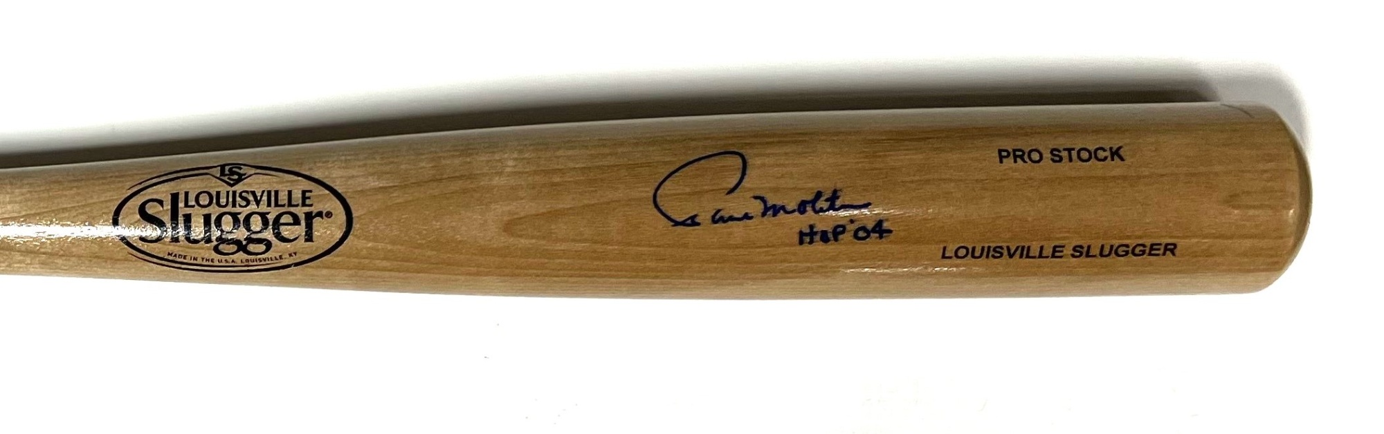 PAUL MOLITOR SIGNED LOUISVILLE SLUGGER BLONDE BAT W/ HOF - BECKETT