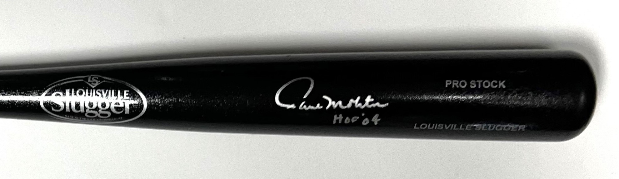 PAUL MOLITOR SIGNED LOUISVILLE SLUGGER BLACK BAT W/ HOF - BECKETT