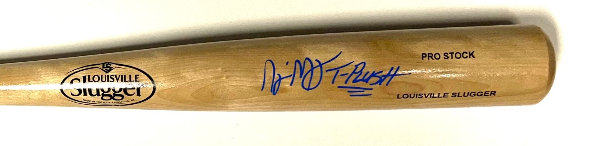 NYJER MORGAN SIGNED  LOUISVILLE SLUGGER BLONDE BAT W/ T-PLUSH - BREWERS - BECKETT Copy