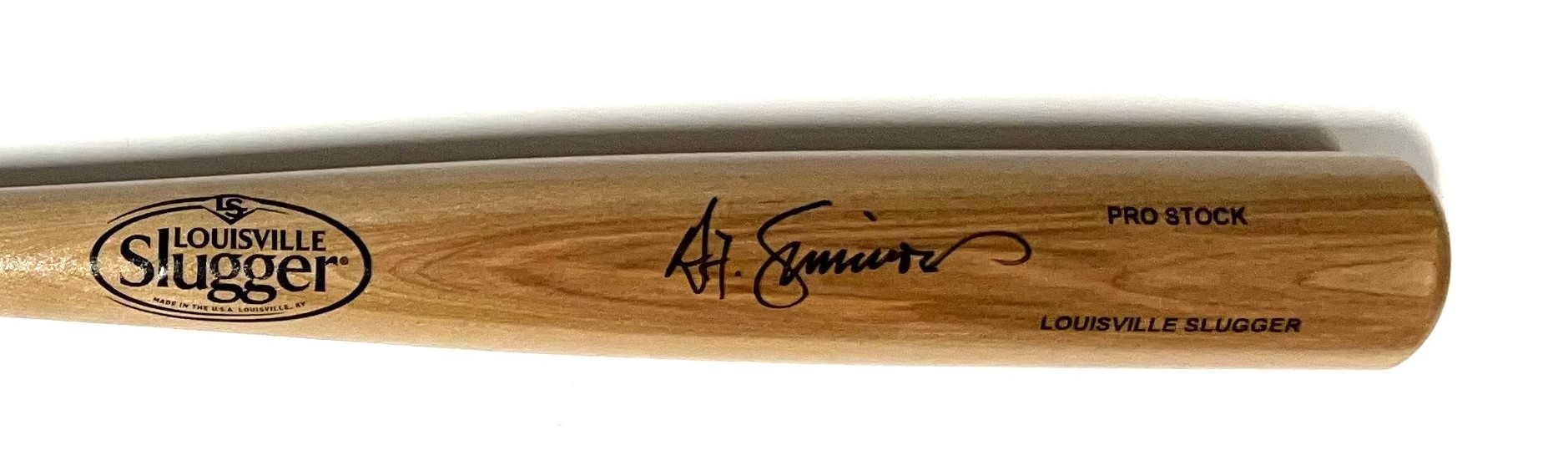 TED SIMMONS SIGNED LOUISVILLE SLUGGER BLONDE REPLICA BAT - BECKETT