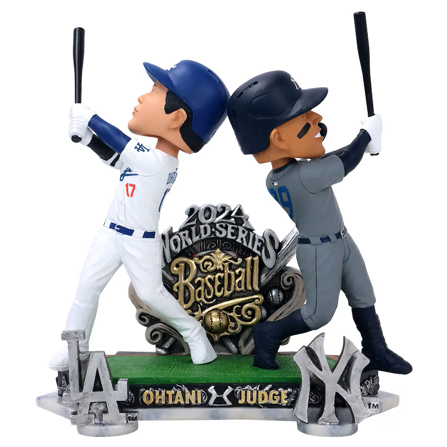 SHOHEI OHTANI / AARON JUDGE 2024 WORLD SERIES FOCO DUAL BOBBLEHEAD - MLB