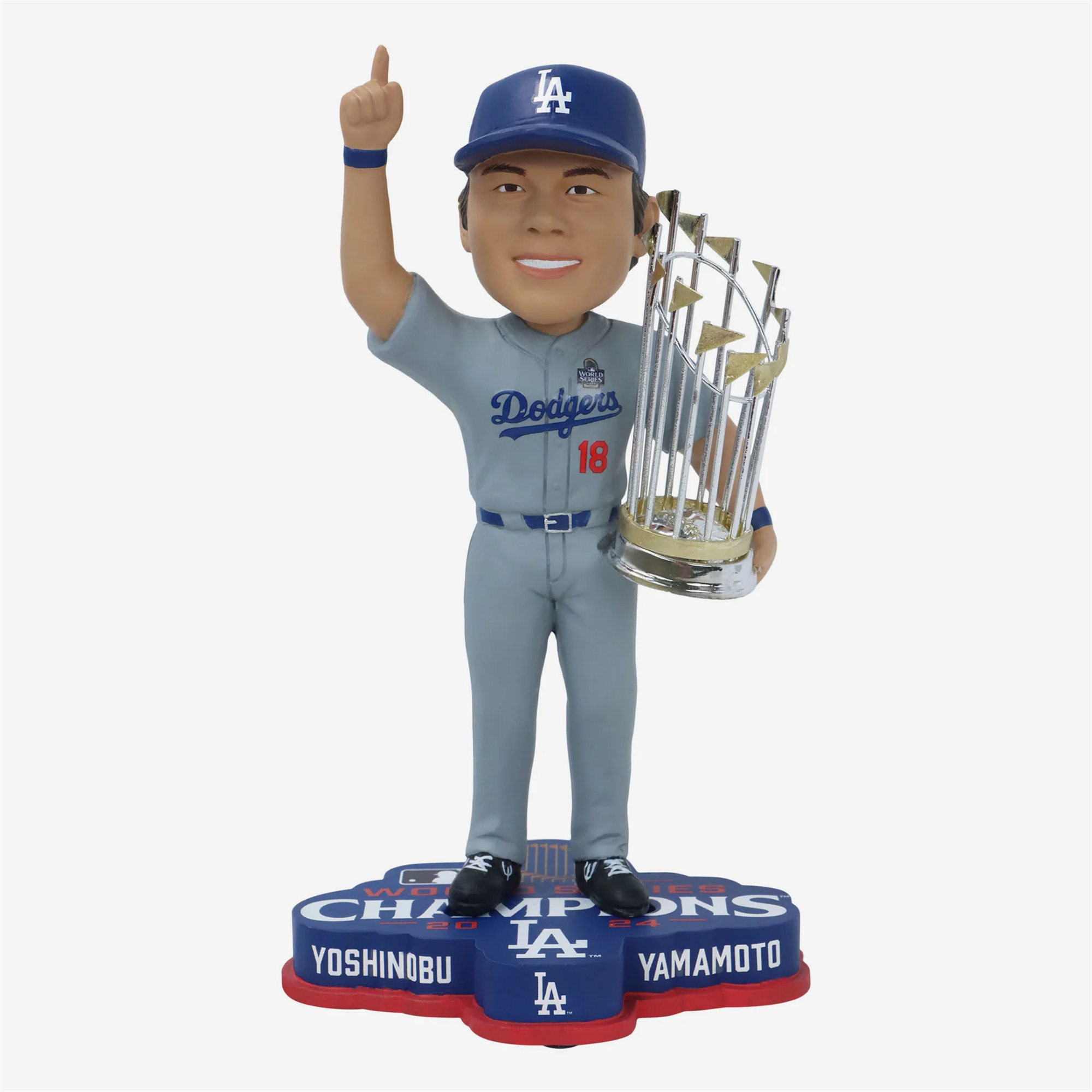 YOSHINOBU YAMAMOTO 2024 WORLD SERIES CHAMPIONS FOCO BOBBLEHEAD - LOS ANGELES DODGERS