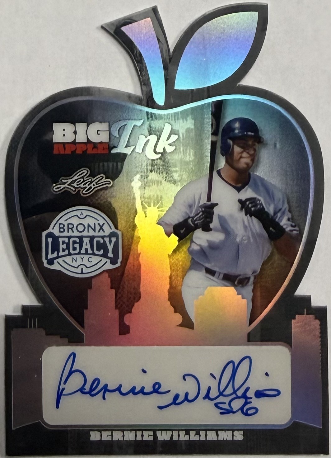 BERNIE WILLIAMS AUTO CARD - 2025 LEAF BRONX LEGACY "BIG APPLE INK" #BI-BW1 /10