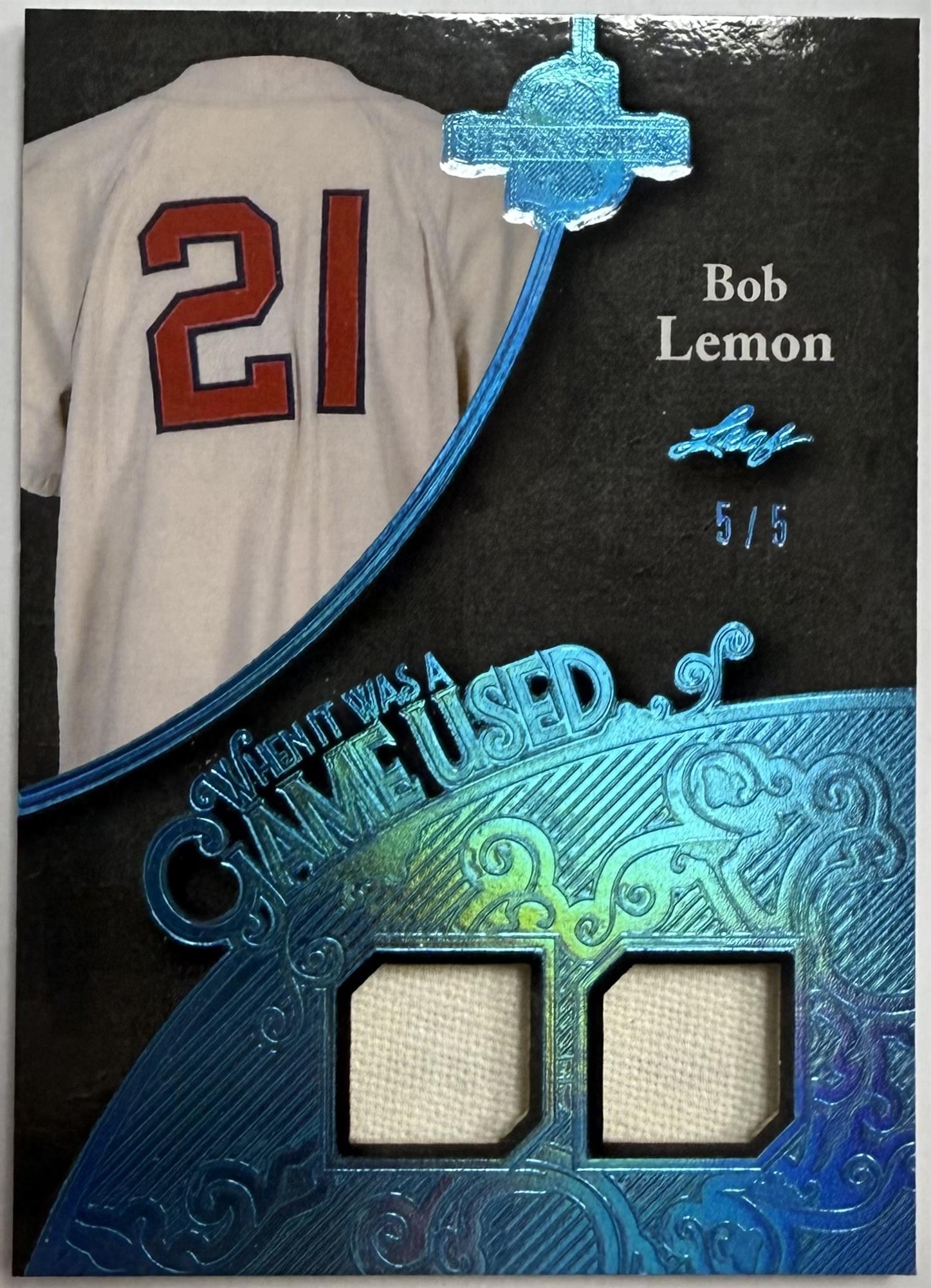 BOB LEMON AUTO CARD - 2025 LEAF SPECTACULAR CARD /5