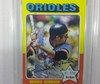 BROOKS ROBINSON - 1975 TOPPS MINI AUTOGRAPHED CARD #50 - PSA