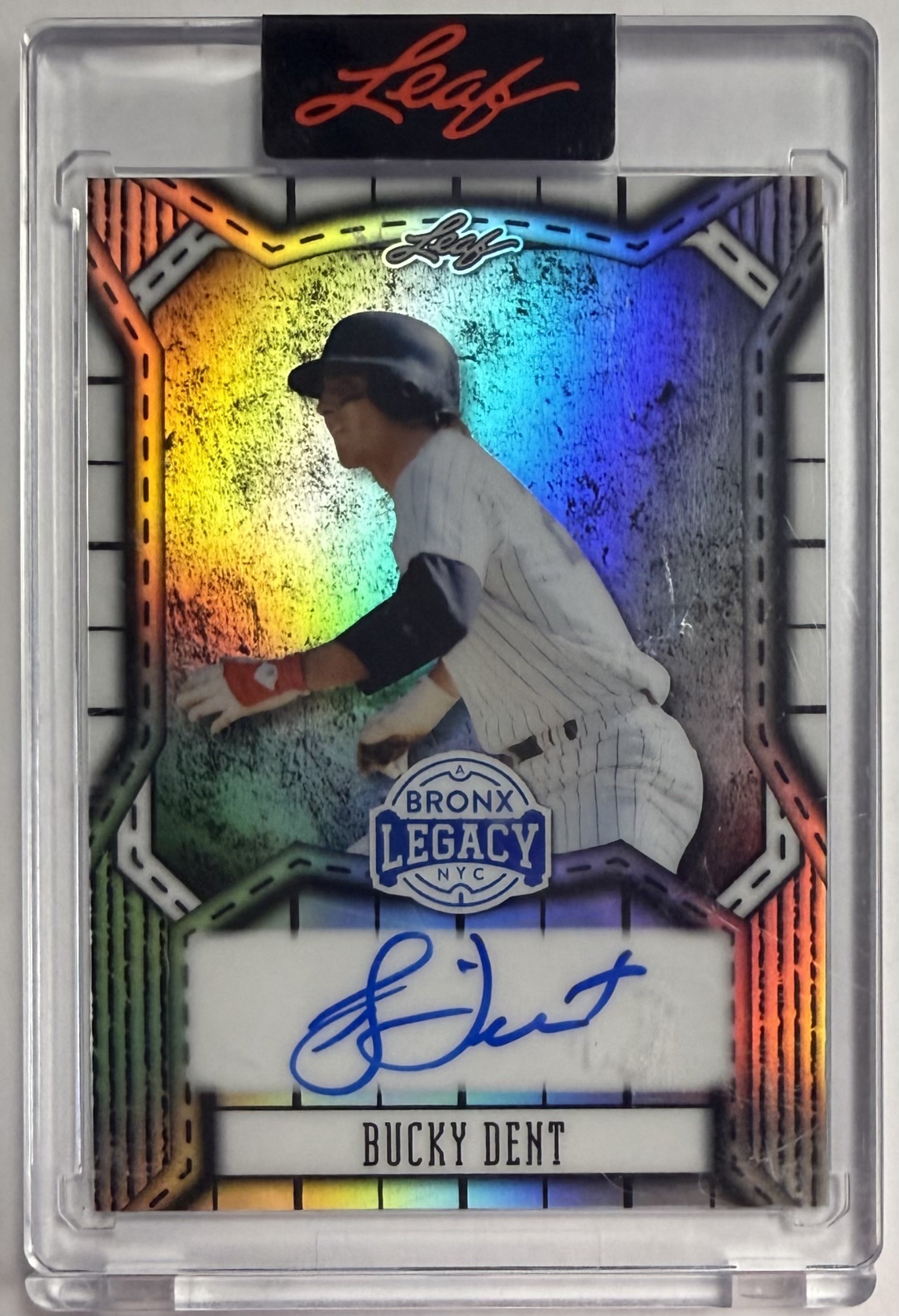 BUCKY DENT AUTO CARD - 2025 LEAF BRONX LEGACY /65