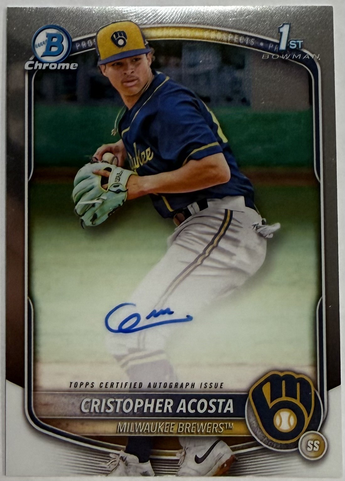 CRISTOPHER ACOSTA AUTO CARD - 2025 1ST BOWMAN CHROME #CPA-CAC