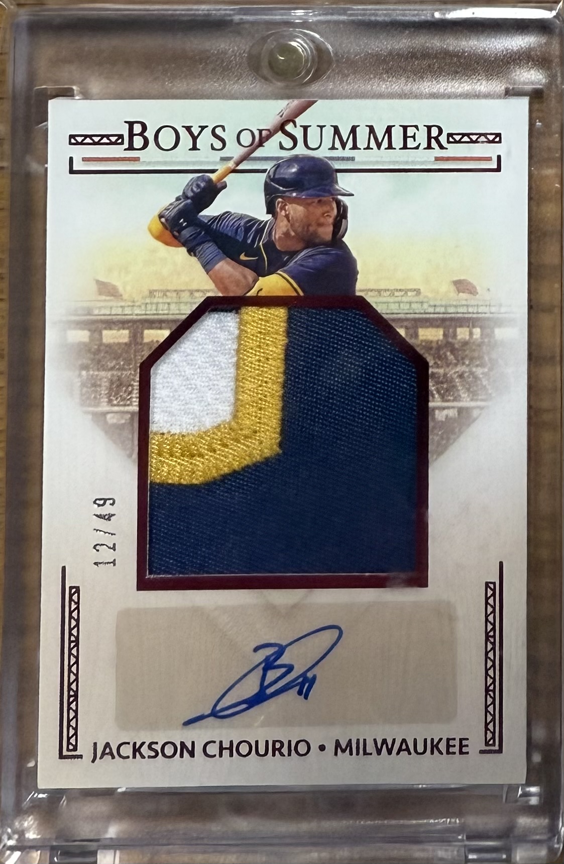 JACKSON CHOURIO - 2024 PANINI AUTOGRAPHED CARD #JMS-JS - /49