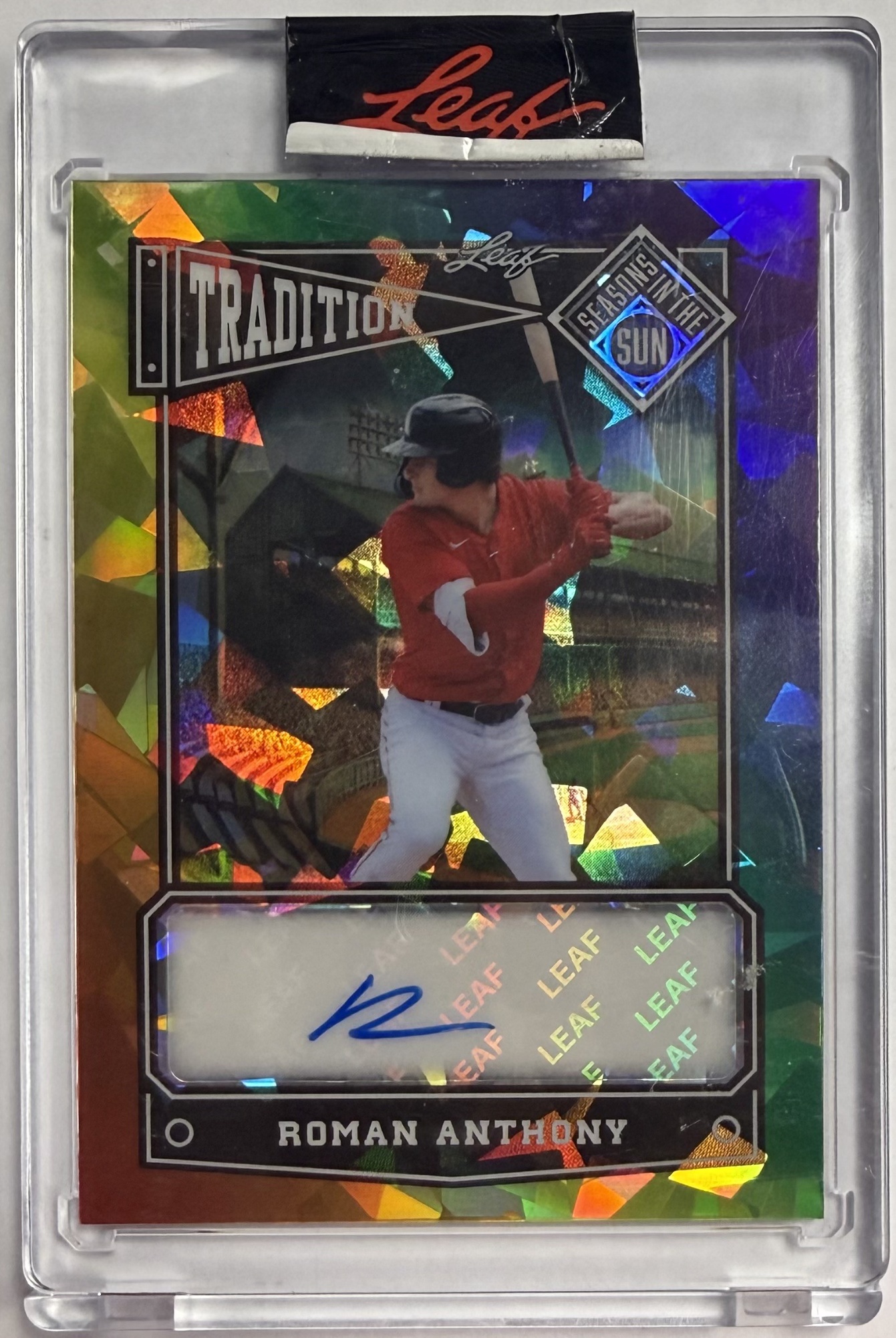 ROMAN ANTHONY AUTO CARD - 2025 LEAF SEASON OF THE SUN "TRADITION" 5/10