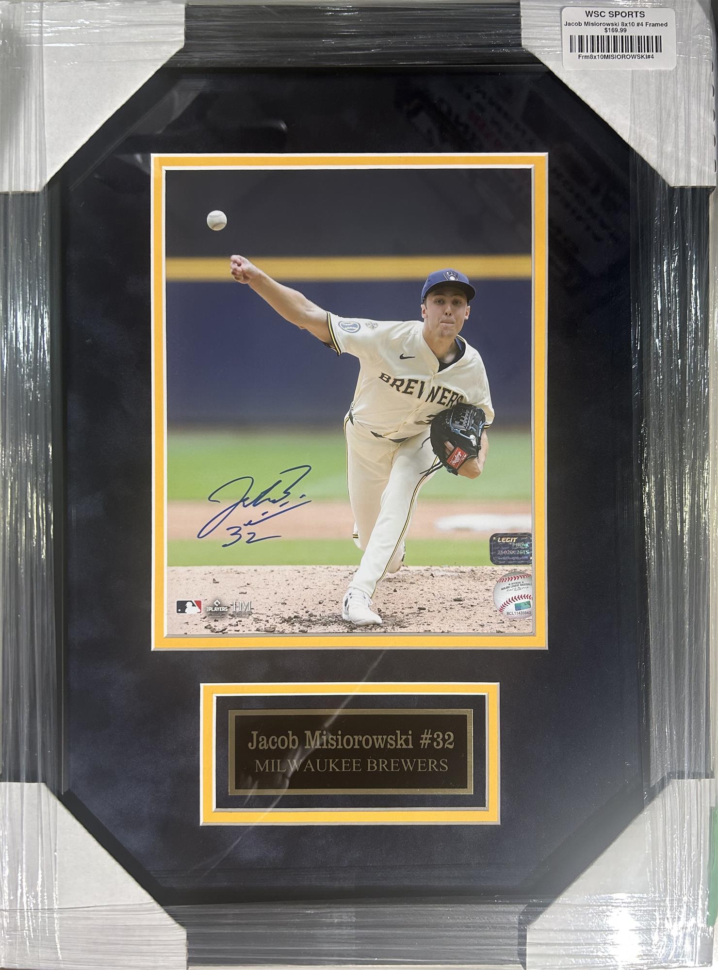 JACOB MISIOROWSKI FRAMED SIGNED BREWERS 8X10 PHOTO #4