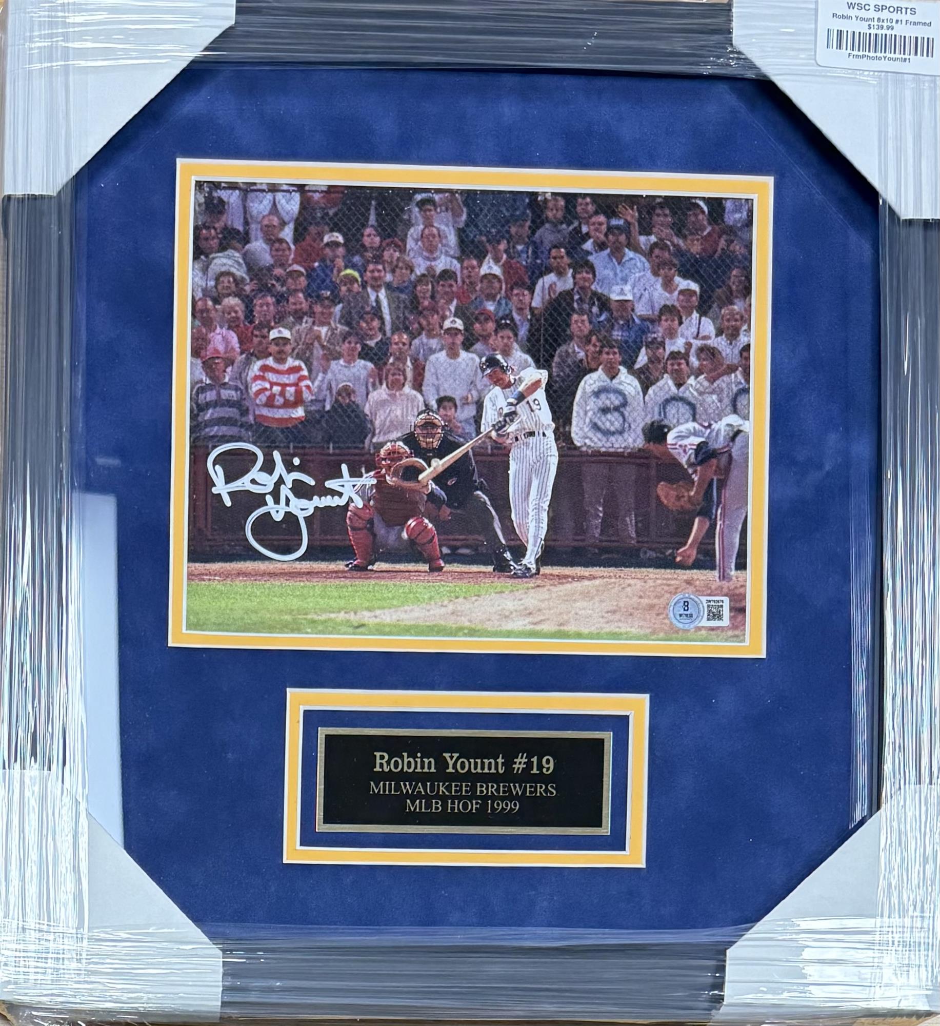 ROBIN YOUNT FRAMED SIGNED BREWERS 8X10 PHOTO #1